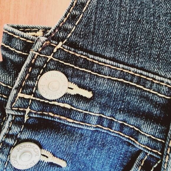 JORDACHE CUT OFF GIRLS OVERALLS SIZE 6/6X - Picture 7 of 8